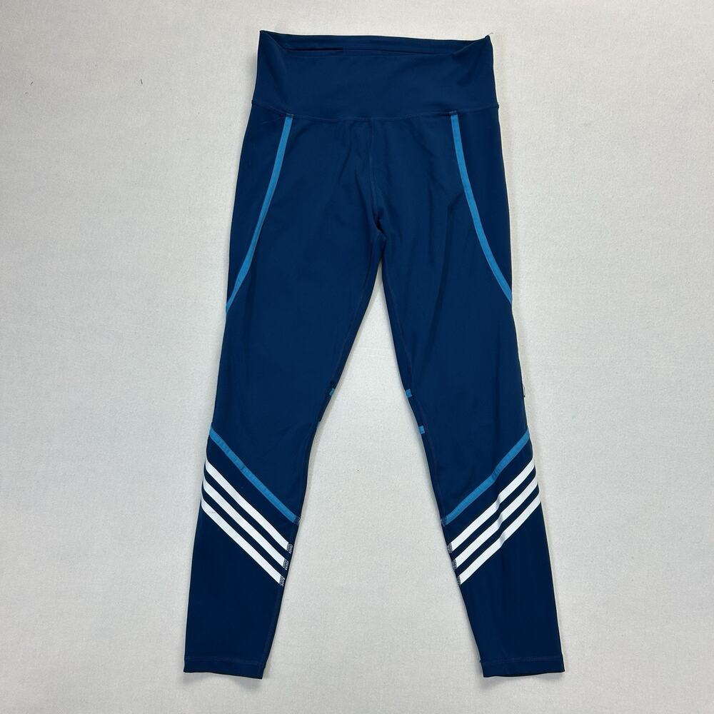 Adidas Climalite Leggings Womens Size Large Blue Athletic Classic Gym Run Pants